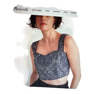 Madewell Quilted Sweetheart Crop Top- Size 14